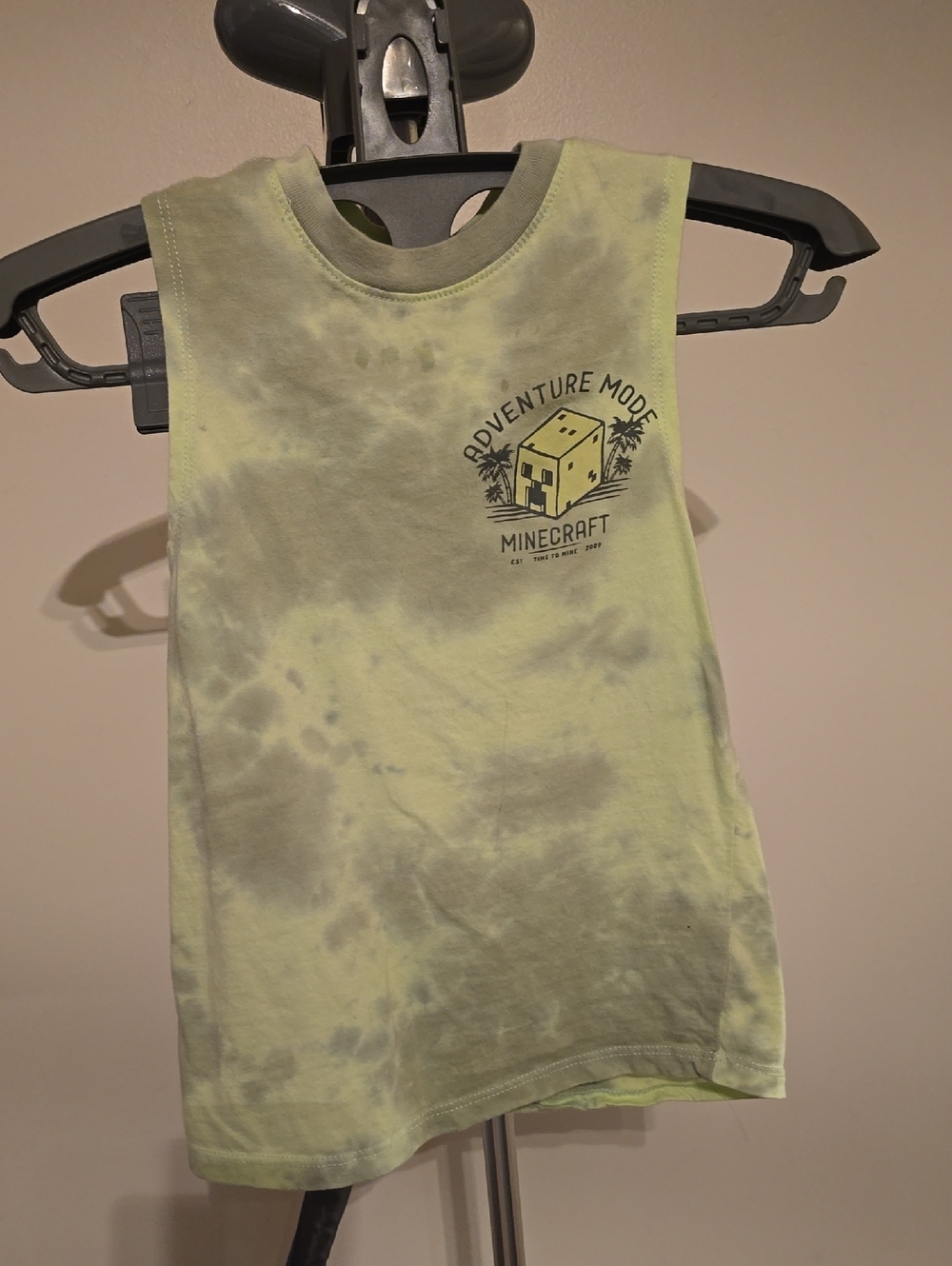 Minecraft Kids Lime Tie-Dye Adventure Tank